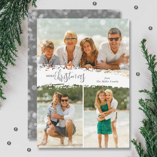 Carte de vœux de Noël 3 photos Collage