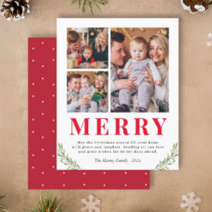 Carte de vœux de Noël 3 photos en collage