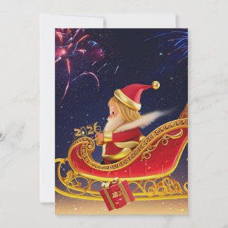 Carte de vœux de Noël 3D du Père Noël – Fêtes H
