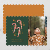 Carte de vœux de Noël à bonbons (Devant / Derrière)