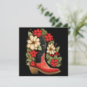 carte de vœux de Noël à bottes de cowboy (Debout devant)