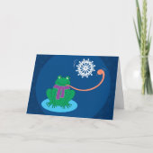 Carte de voeux de Noël à la grenouille (Devant)