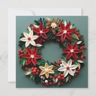 carte de vœux de Noël à la plume de cercle de Noël