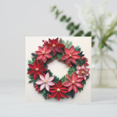 carte de vœux de Noël à la plume de couronne de No (Debout devant)