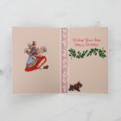 Carte de voeux de Noël à l'ancienne mode (Intérieur)