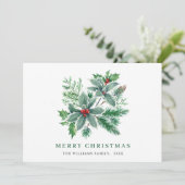 Carte de vœux de Noël à l'aquarelle festive avec d (Debout devant)