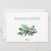 Carte de vœux de Noël à l'aquarelle festive avec d (Dos)