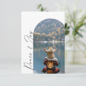 Carte de vœux de Noël à l'arche minimaliste modern (Debout devant)