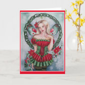 Carte de voeux de Noël à l'effigie du célèbre yule (Fleur jaune)