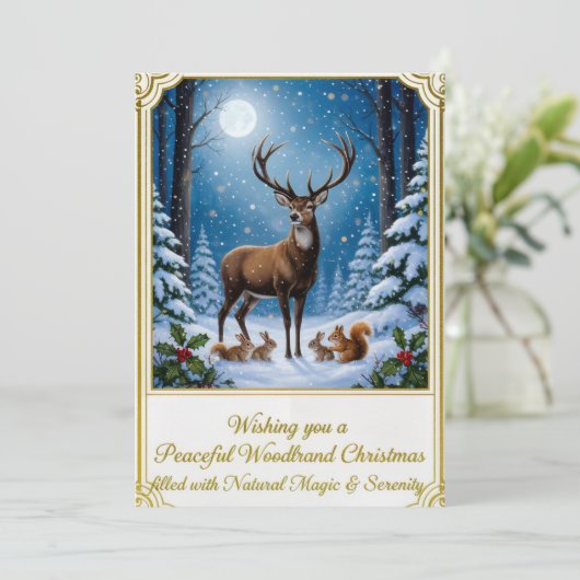 Carte de vœux de Noël à plat (Debout devant)