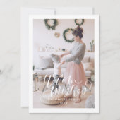 Carte de vœux de Noël à plat avec vœux chaleueux (Devant)