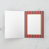 Carte de vœux de Noël à rayures pour la famille (Intérieur)