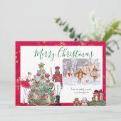 Carte de vœux de Noël à semelles plates de ballet  (Debout devant)