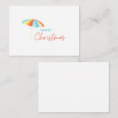 Carte de voeux de Noël à thème de plage simple (Devant / Derrière)