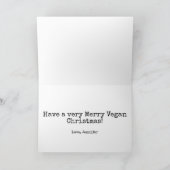 Carte de voeux de Noël à Vegan (Intérieur)
