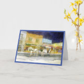 Carte de voeux de Noël 'Accueil pour les Fêtes' (Fleur jaune)