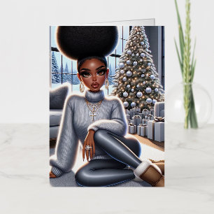 Carte de voeux de Noël afro-américaine