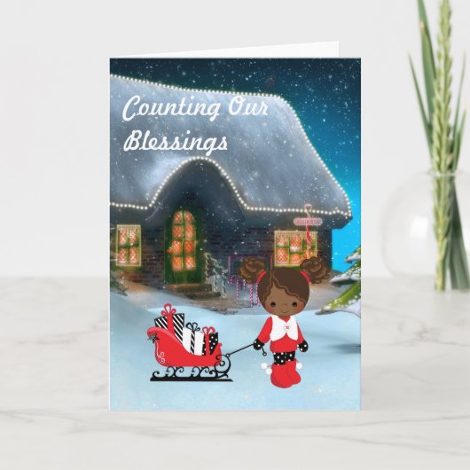 Carte de voeux de Noël afro-américaine (Devant)