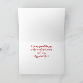 Carte de vœux de Noël Alpaca (Intérieur)