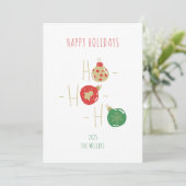 Carte de vœux de Noël ampoules style doodle (Debout devant)