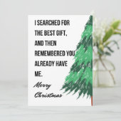 Carte de voeux de Noël amusante (Debout devant)