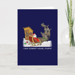Carte de voeux de Noël amusante Schmidt House