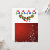 Carte de voeux de Noël Appartement (Devant/Arrière en situation)