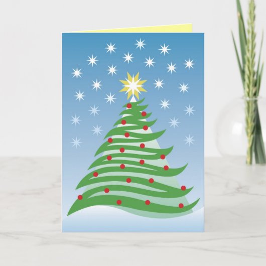 Carte de voeux de Noël Arbre (Devant)