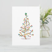 Carte de voeux de Noël Arbre d'aquarelle (Debout devant)