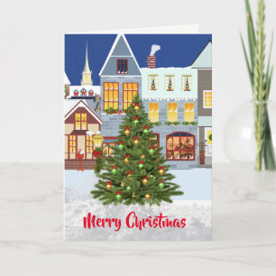 Carte de vœux de Noël arbre de Noël