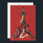 Carte de voeux de Noël Arbre de Noël haute talons<br><div class="desc">chaussures talon haut noël arbre joyeux Noël carte de voeux</div>