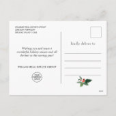 Carte de vœux de Noël arbre de Noël Holly Berry Co (Dos)