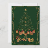 Carte de vœux de Noël Arbre de Noël Joyeuses Fêtes (Devant)