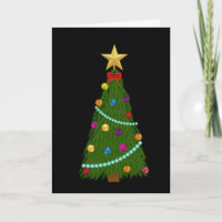 Carte de vœux de Noël arbre de Noël multilingue