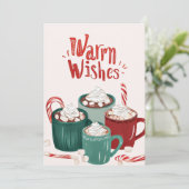 Carte de vœux de Noël au chocolat chaud (Debout devant)