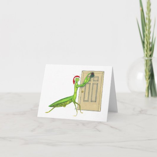 Carte de vœux de Noël au gui (Devant)