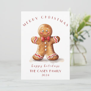 Carte de vœux de Noël au pain d'épice