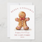 Carte de vœux de Noël au pain d'épices (Devant)