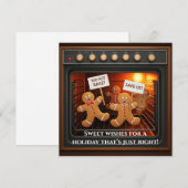 Carte de vœux de Noël au pain d'épices (Devant / Derrière)