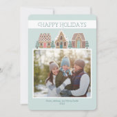 Carte de vœux de Noël au pain d'épices pour famill (Devant)