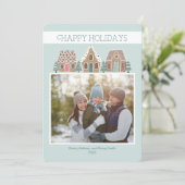 Carte de vœux de Noël au pain d'épices pour famill (Debout devant)