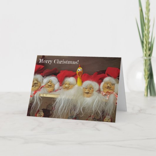 Carte de voeux de Noël au poulet adorable ! (Devant)