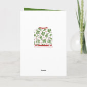 Carte de vœux de Noël au pull moche (Dos)