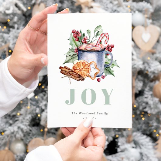 Carte de vœux de Noël aux aquarelles de friandises