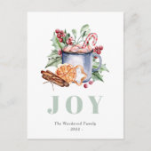 Carte de vœux de Noël aux aquarelles de friandises (Devant)