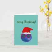 Carte de vœux de Noël aux fruits rouges végane ave (Fleur jaune)