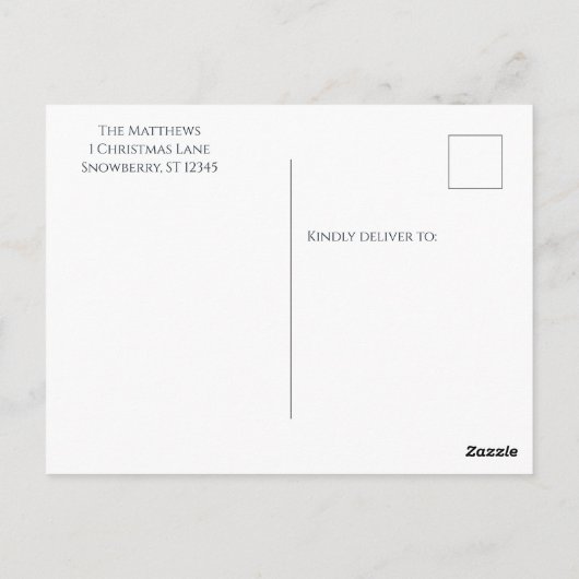 Carte de voeux de Noël aux neiges de la Marine (Dos)