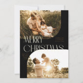 Carte de vœux de Noël avec 2 photos de l'arche Art (Devant)