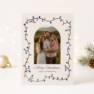 Carte de vœux de Noël avec arches de lumières de N