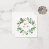 Carte de vœux de Noël avec cadre de vacances d'hiv (Devant/Arrière en situation)